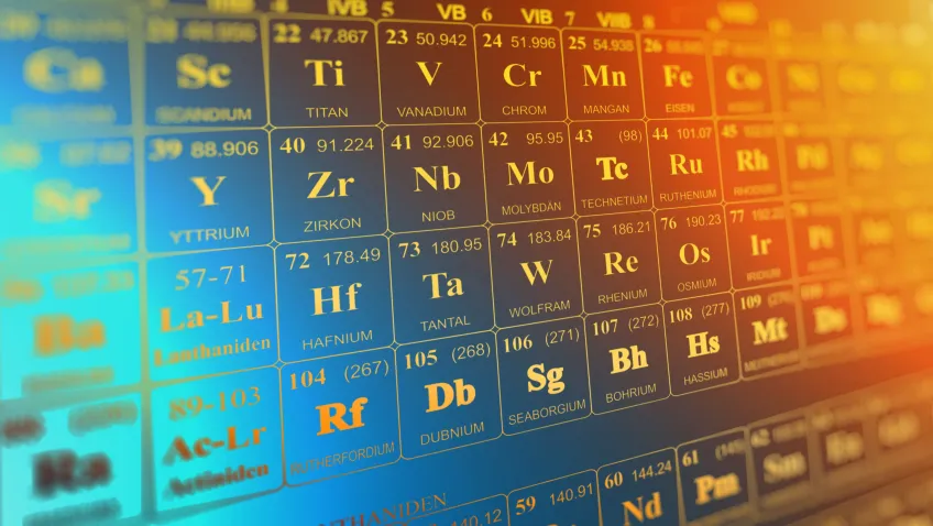 Illustration of the periodic table. Illustration